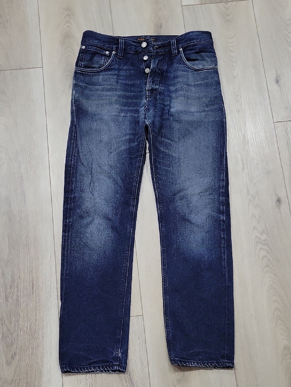 Nudie Jeans Steady Eddie Dark Blue Straight Jeans